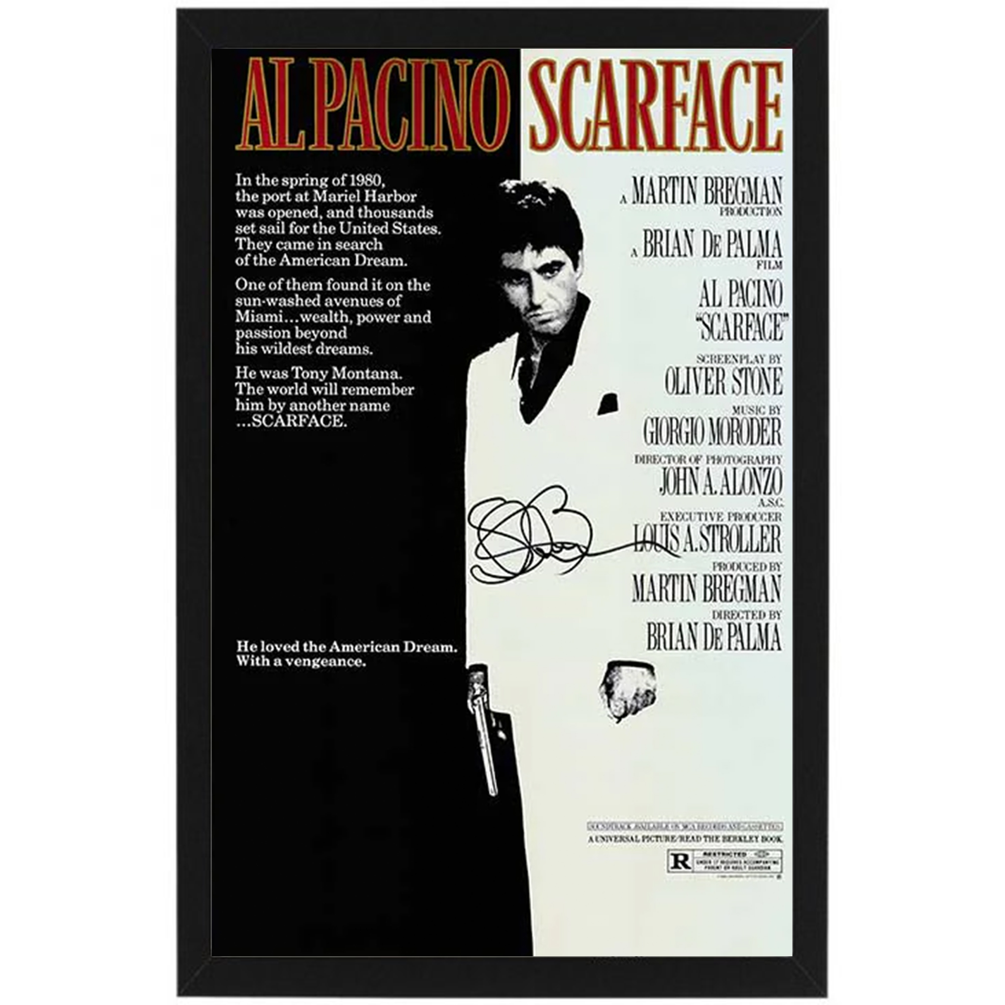 Steven Bauer – “Scarface” Signed & Framed Movie...