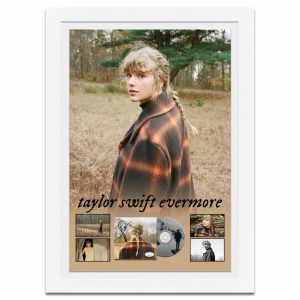 Taylor Swift - Signed & Framed Evermore CD Cover Deluxe Display (JSA COA)