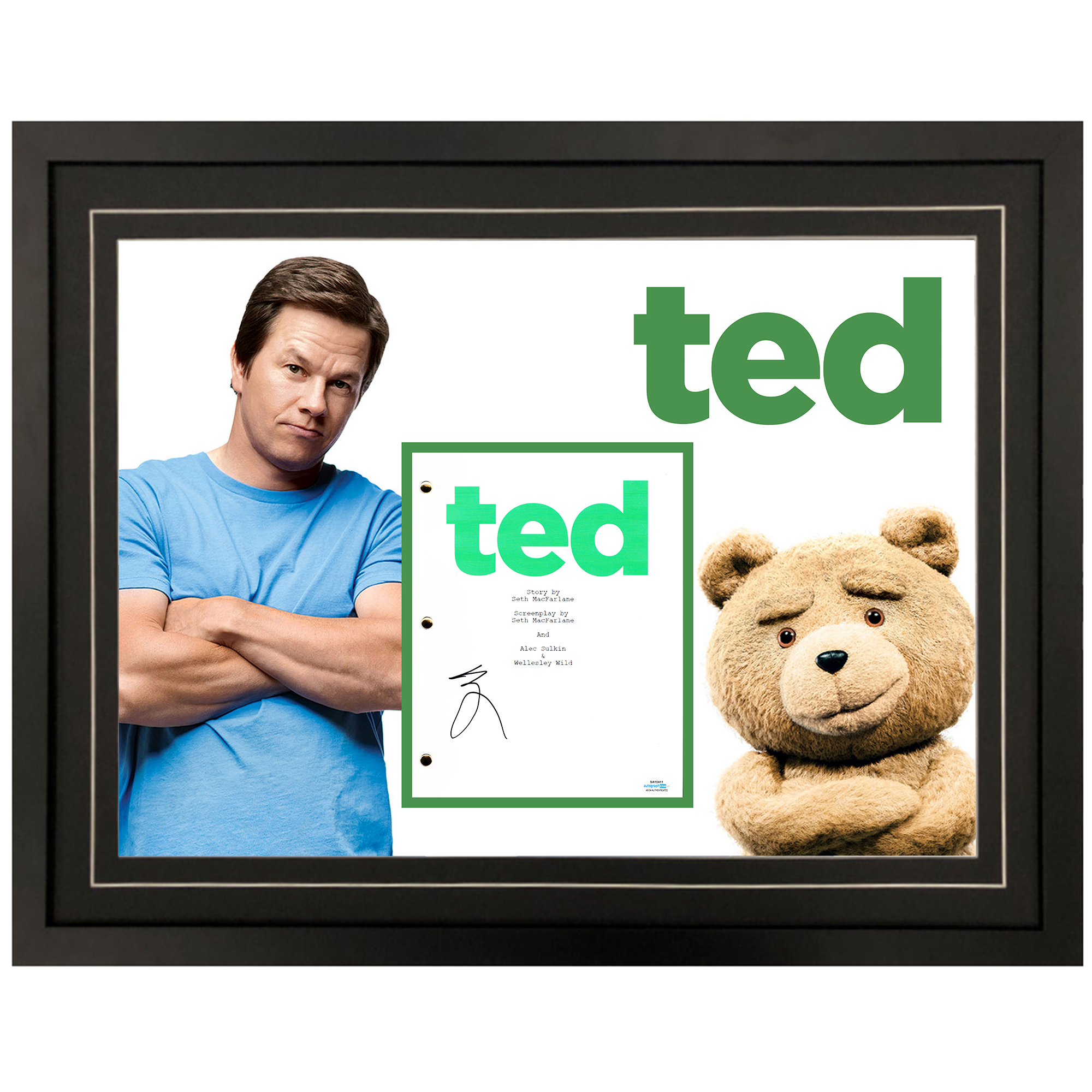 Mark Wahlberg – “Ted” Signed & Framed Movie Scr...