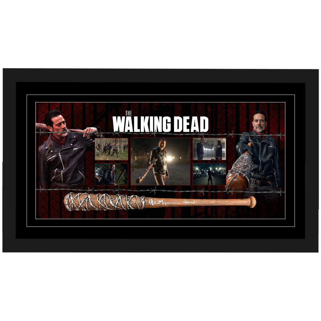 The Walking Dead – Jeffrey Dean Morgan Signed Lucille Baseball B...