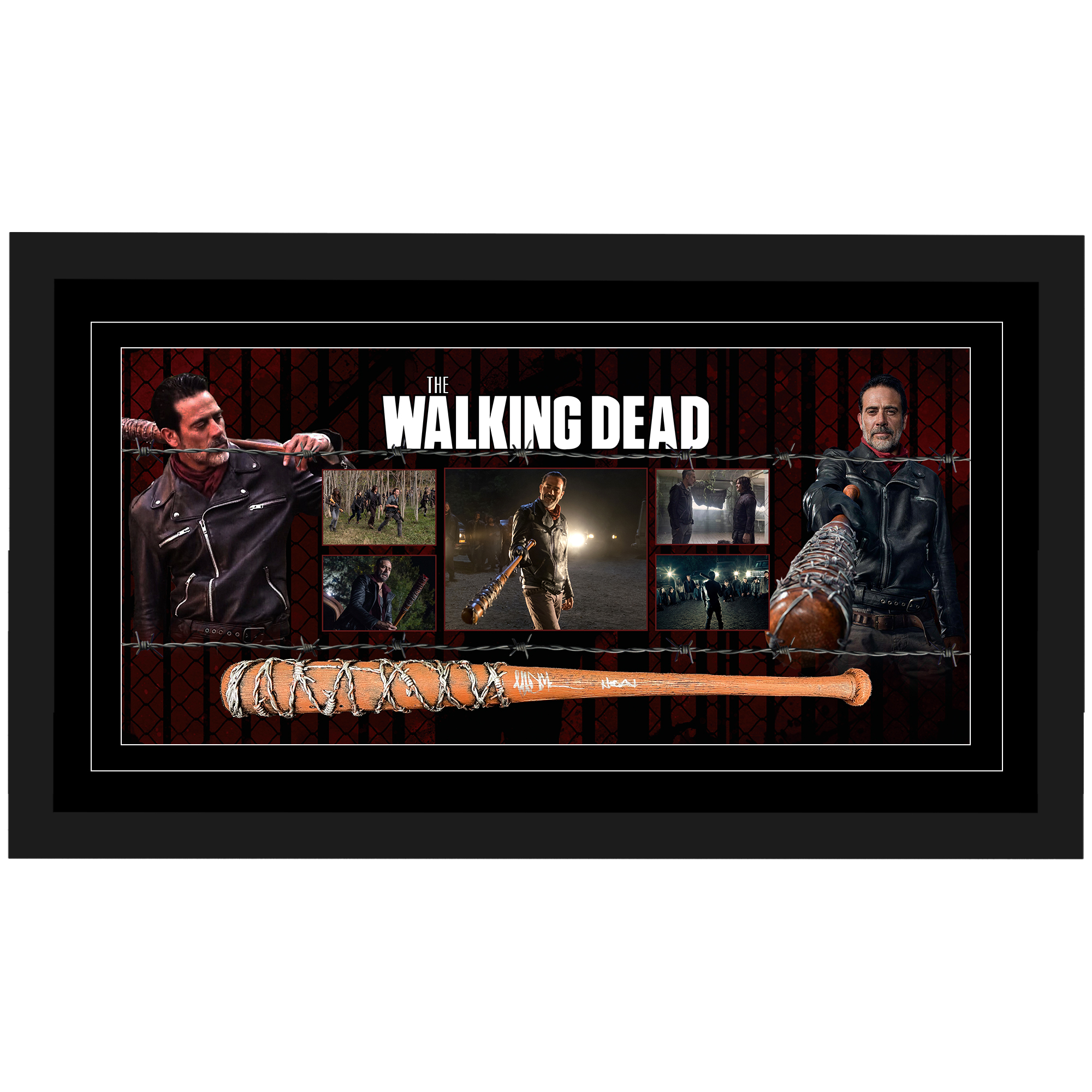 The Walking Dead – Jeffrey Dean Morgan Signed Lucille Baseball B...
