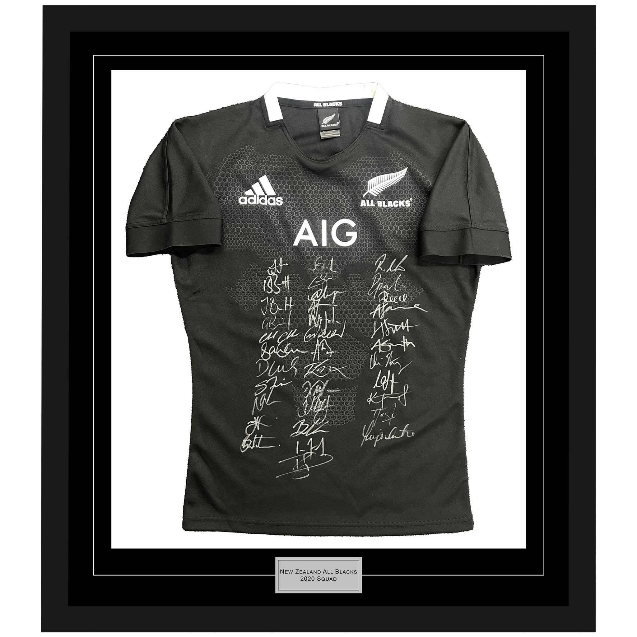 New zealand all blacks 2020 squad signed jersey taylormade
