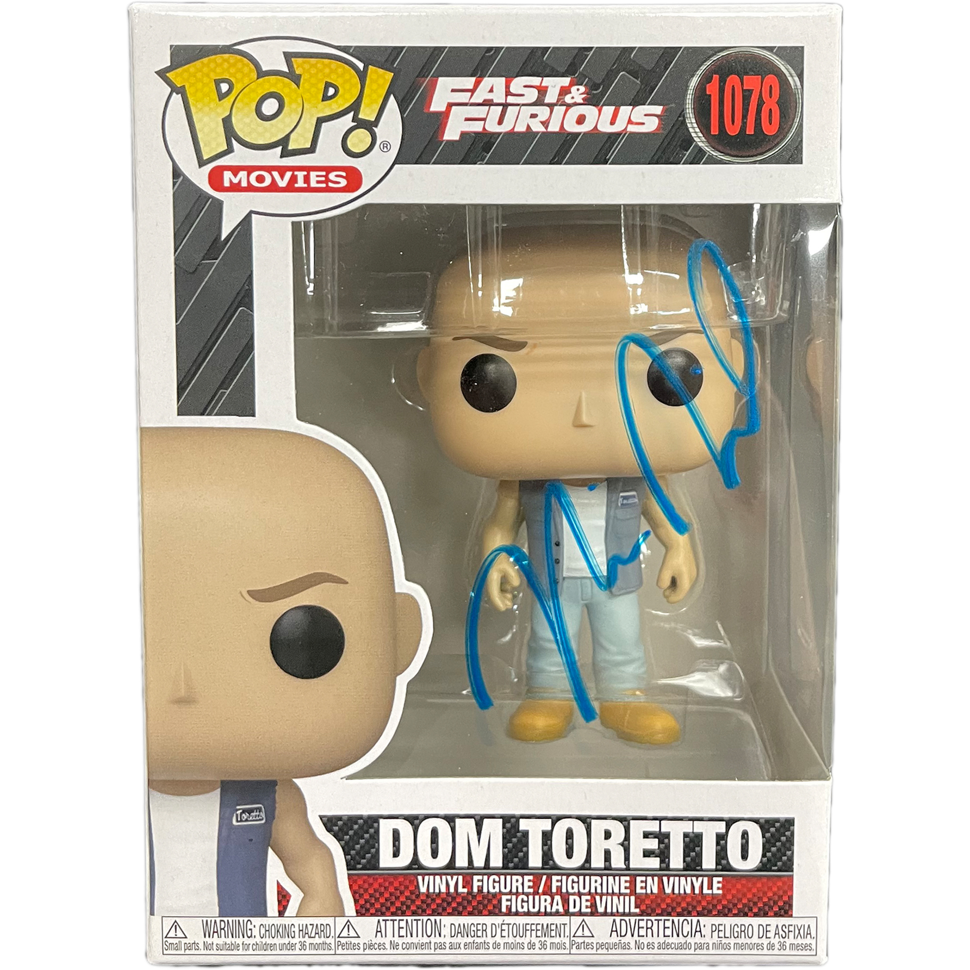 Vin Diesel - Fast & Furious Dom Toretto #1078 Autographed Funko POP! Vinyl  Figure, Taylormade Memorabilia