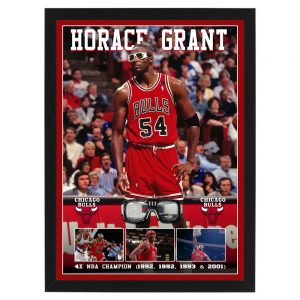 Basketball - Horace Grant Signed & Framed Basketball Goggles (Schwartz COA)