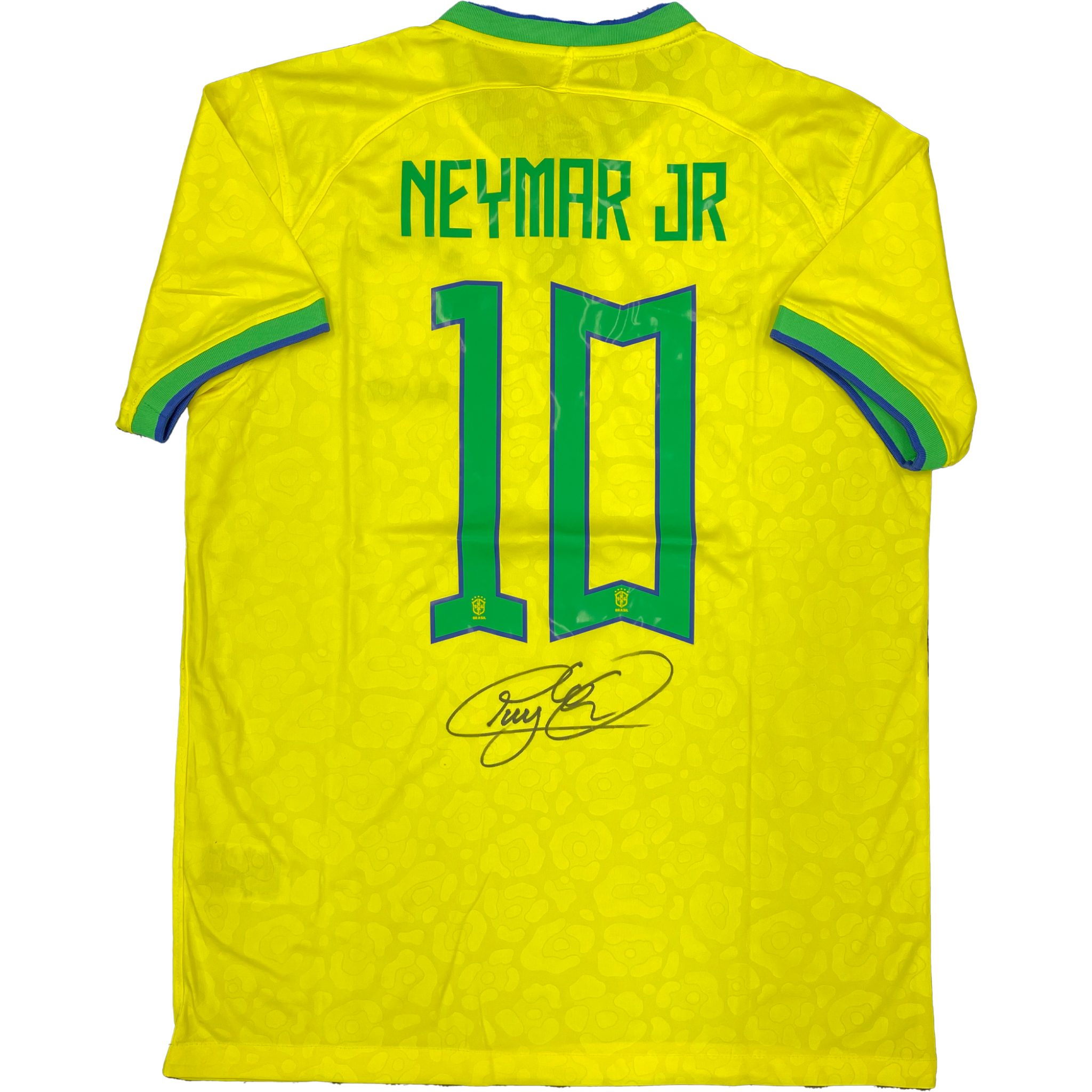 Soccer Neymar Jr Signed Framed Brazil Jersey Taylormade 