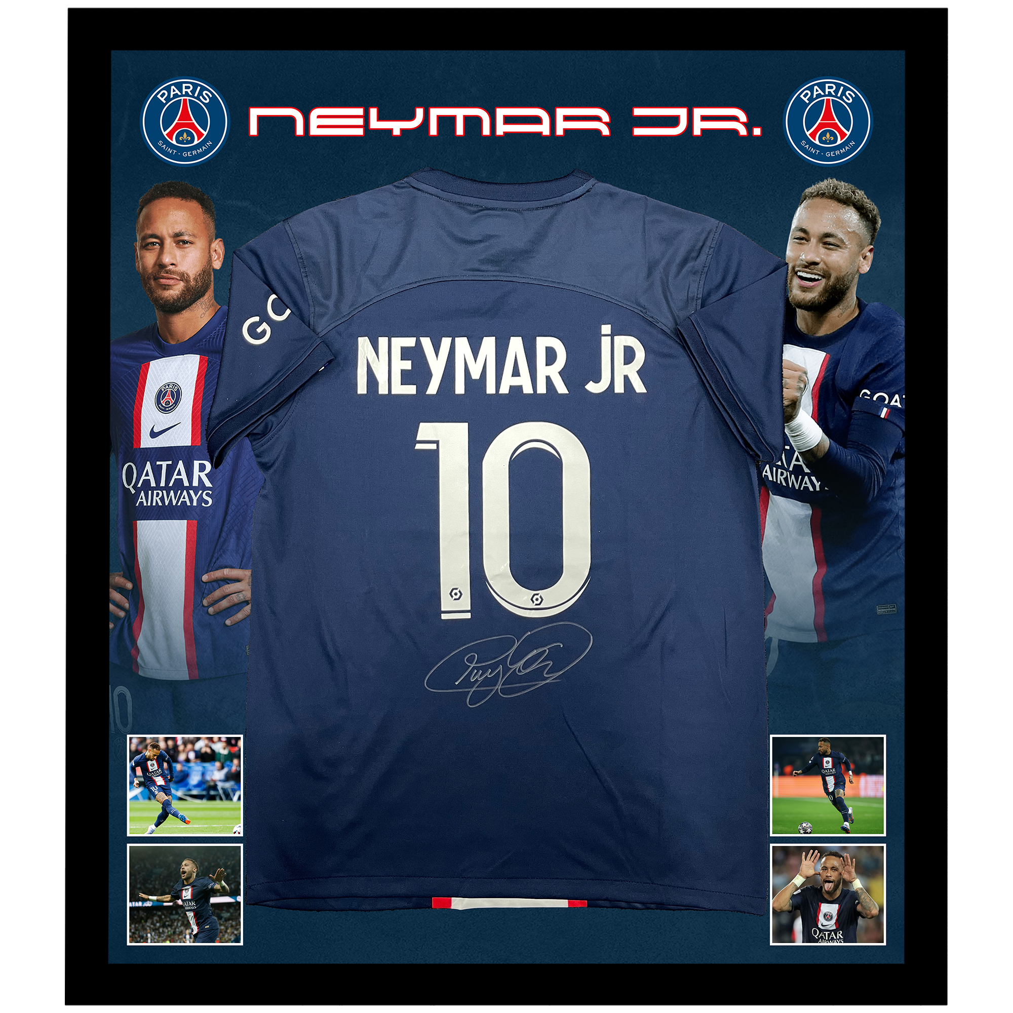 Soccer – Neymar Jr. Signed & Framed PSG Jersey