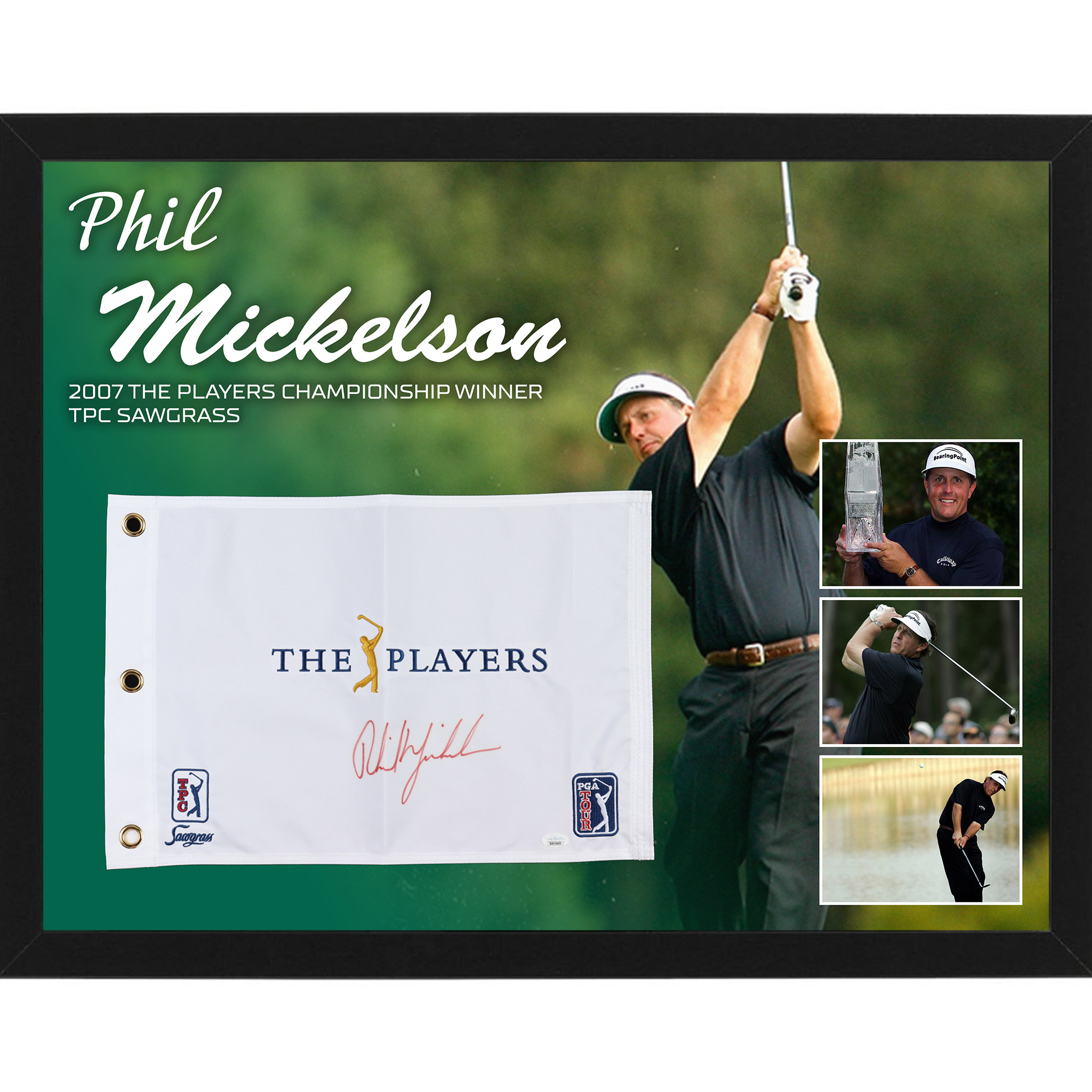 Golf – Phil Mickelson Signed & Framed The Players TPC Sawgr...