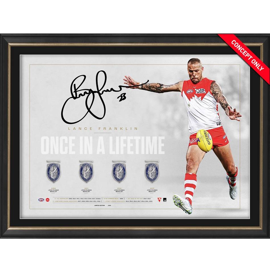 BUDDY FRANKLIN SIGNED RETIREMENT LITHOGRAPH Taylormade Memorabilia