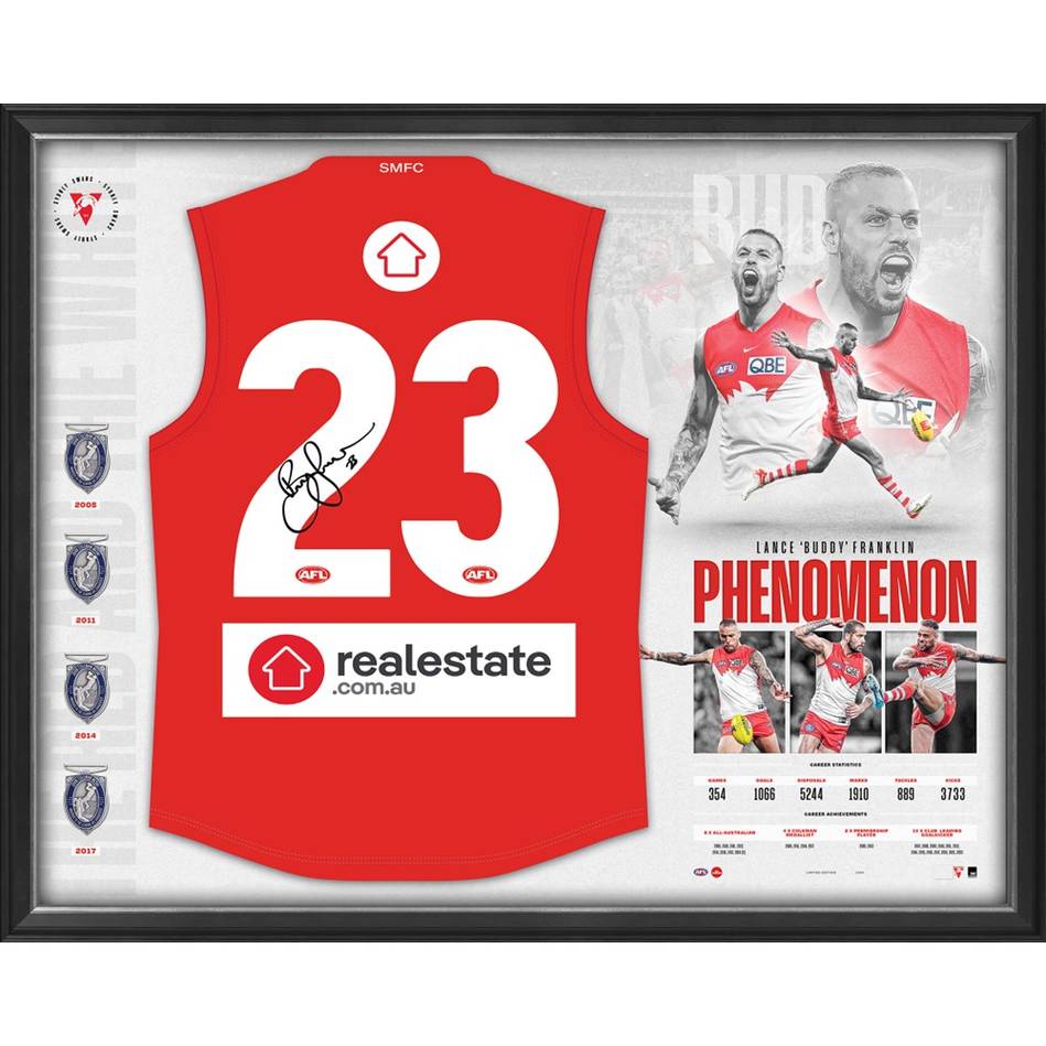 BUDDY FRANKLIN RETIREMENT SIGNED GUERNSEY DISPLAY