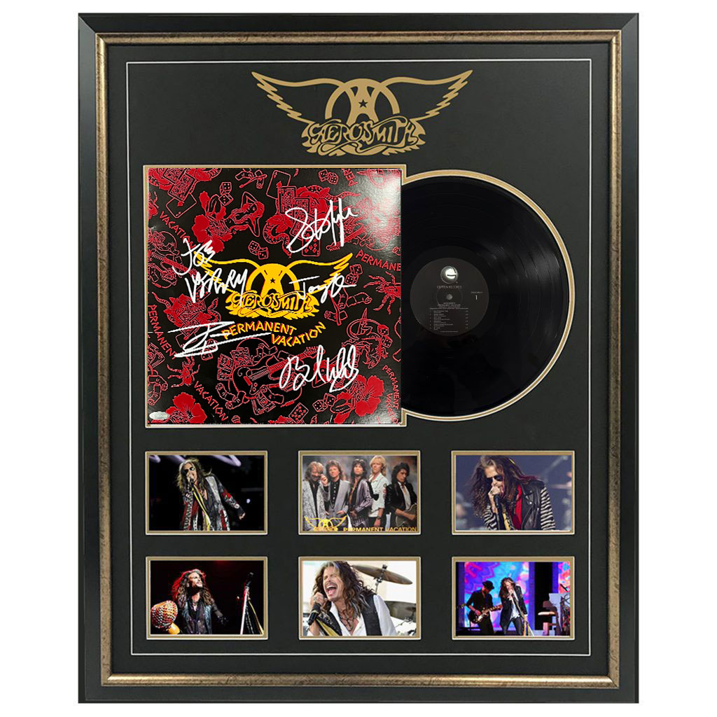 Music – AEROSMITH Signed & Framed Permanent Vacation Vinyl ...