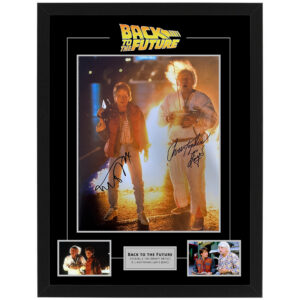 Michael J Fox & Christopher Lloyd - "Back to the Future" Signed & Framed 16x20 Photograph (ACOA COA)