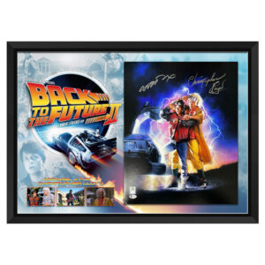 Michael J Fox & Christopher Lloyd - "Back to the Future 2" Signed & Framed 16x20 Photograph (Beckett + OP)