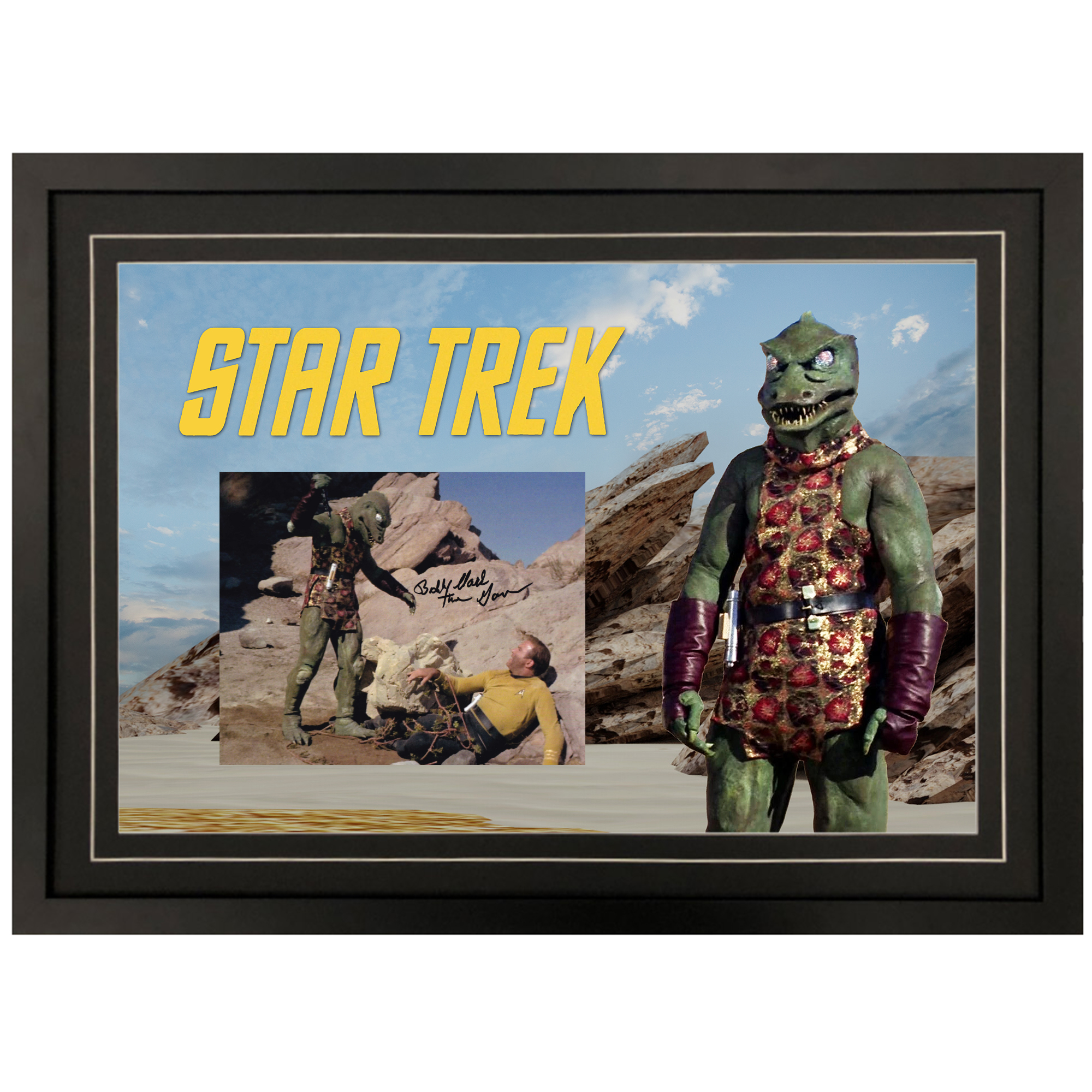 Bobby Clark “Star Trek – Gorn” Signed & Framed ...