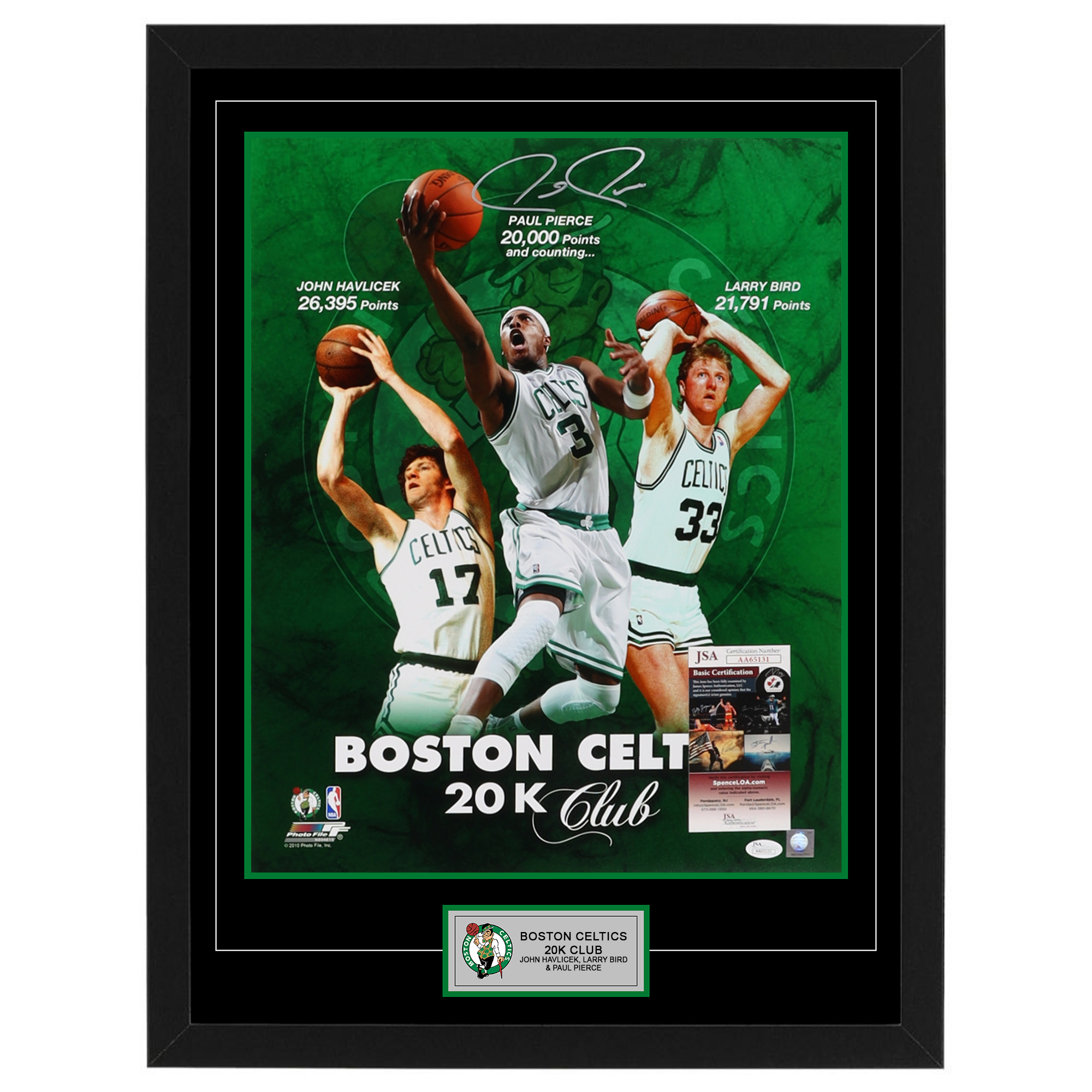 Basketball – PAUL PIERCE Signed & Framed Boston Celtics “...