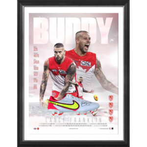 Sydney Swans - LANCE FRANKLIN 1000 GOALS SIGNED BOOT DISPLAY