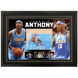 Basketball – CARMELO ANTHONY Signed & Framed Denver Nuggets 8x10 Photo Display (JSA COA)