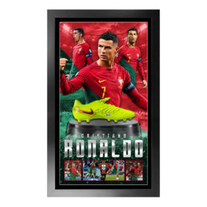 Soccer - Cristiano Ronaldo Portugal Signed & Framed Boot (Beckett)
