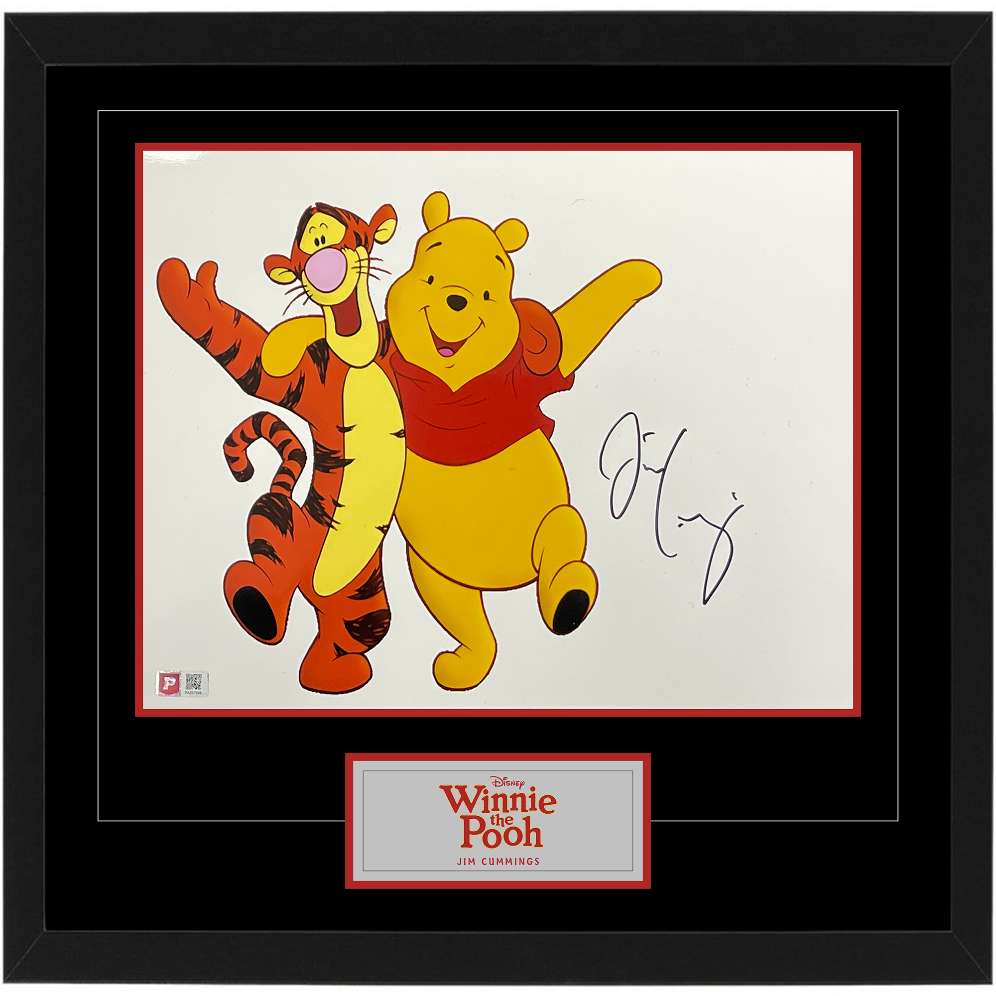 Jim Cummings Signed & Framed Winnie The Pooh 11×14 Photo (PA...