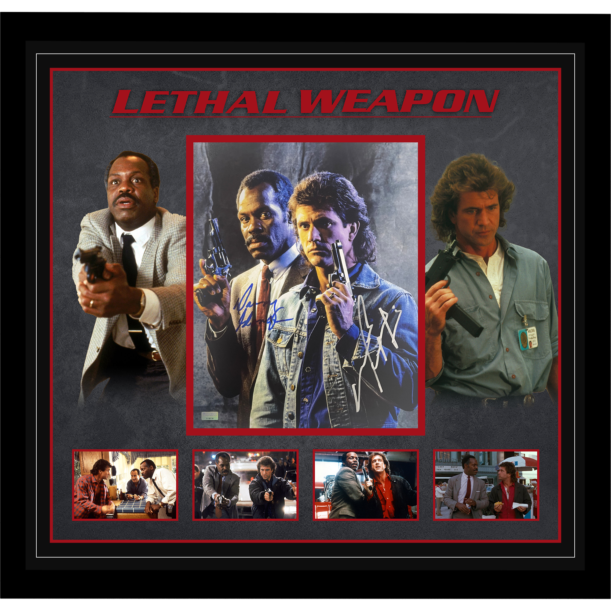 Mel Gibson & Danny Glover Dual Signed Lethal Weapon 11×14 Ph...