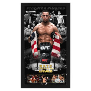 UFC - Nate Diaz Signed & Framed UFC Glove (Beckett)