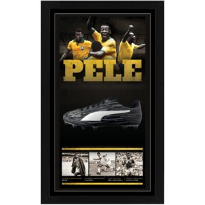 Soccer - Pele Signed & Framed Black Puma Football Boot