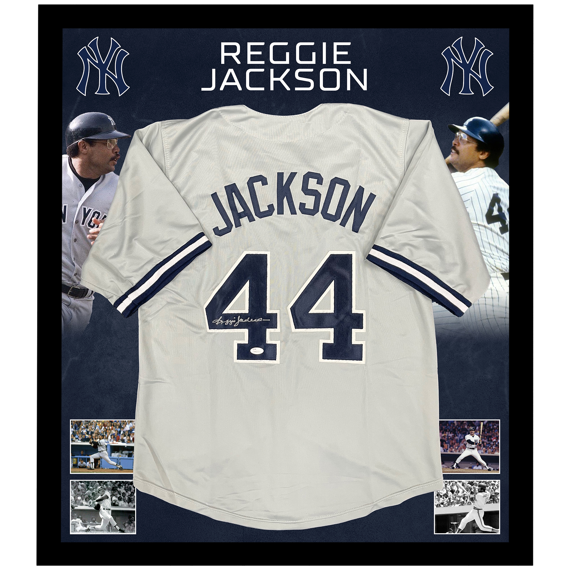 Baseball – Reggie Jackson Signed & Framed New York Yankees ...