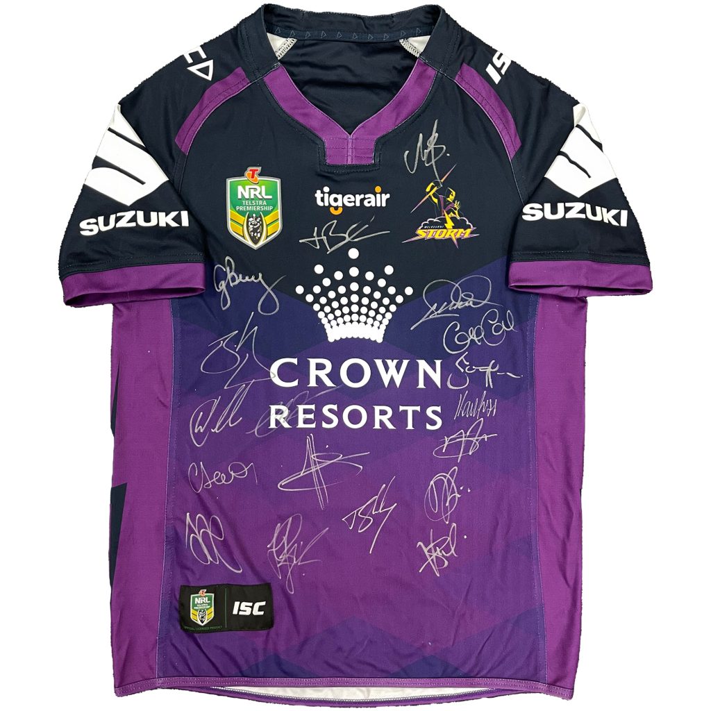 Melbourne Storm 2020 Premiers Team Signed Jersey, Taylormade Memorabilia