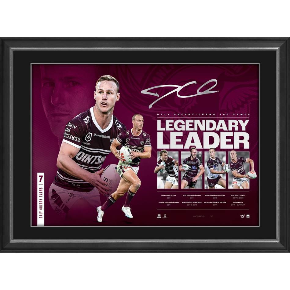 Manly-Warringah Sea Eagles – DALY CHERRY-EVANS SIGNED LITHOGRAPH