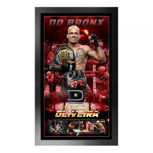 UFC - Charles Oliveira Signed & Framed UFC Glove (Beckett Hologram)