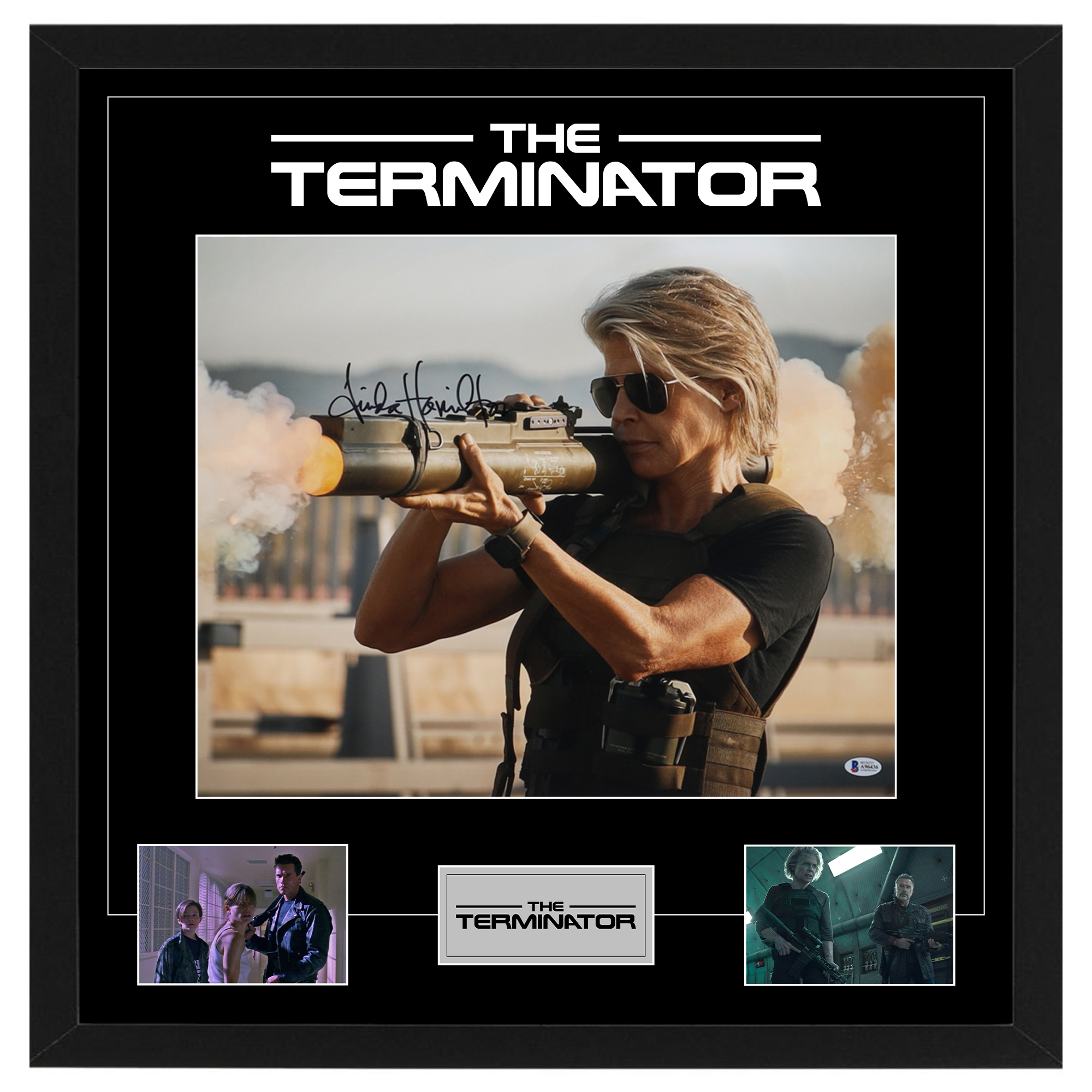 Linda Hamilton Signed & Framed Terminator 16×20 Photo Displa...
