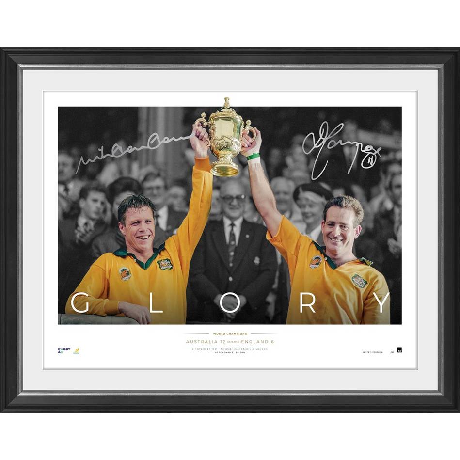 WALLABIES 1991 CHAMPIONS DUAL SIGNED ICON SERIES