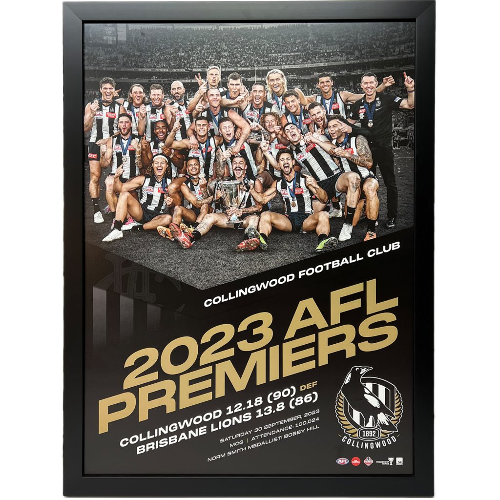 Collingwood Magpies - 2023 Premiers Framed Poster | Taylormade ...