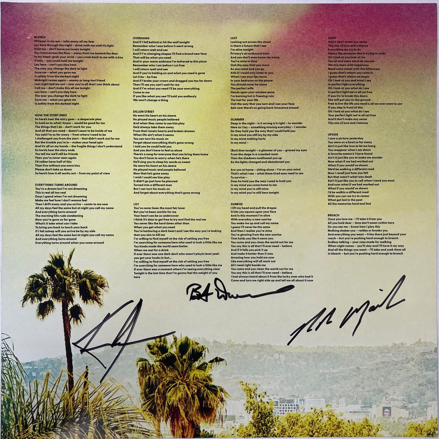 Music DOGSTAR Signed & Framed Somewhere Between The Power Lines And