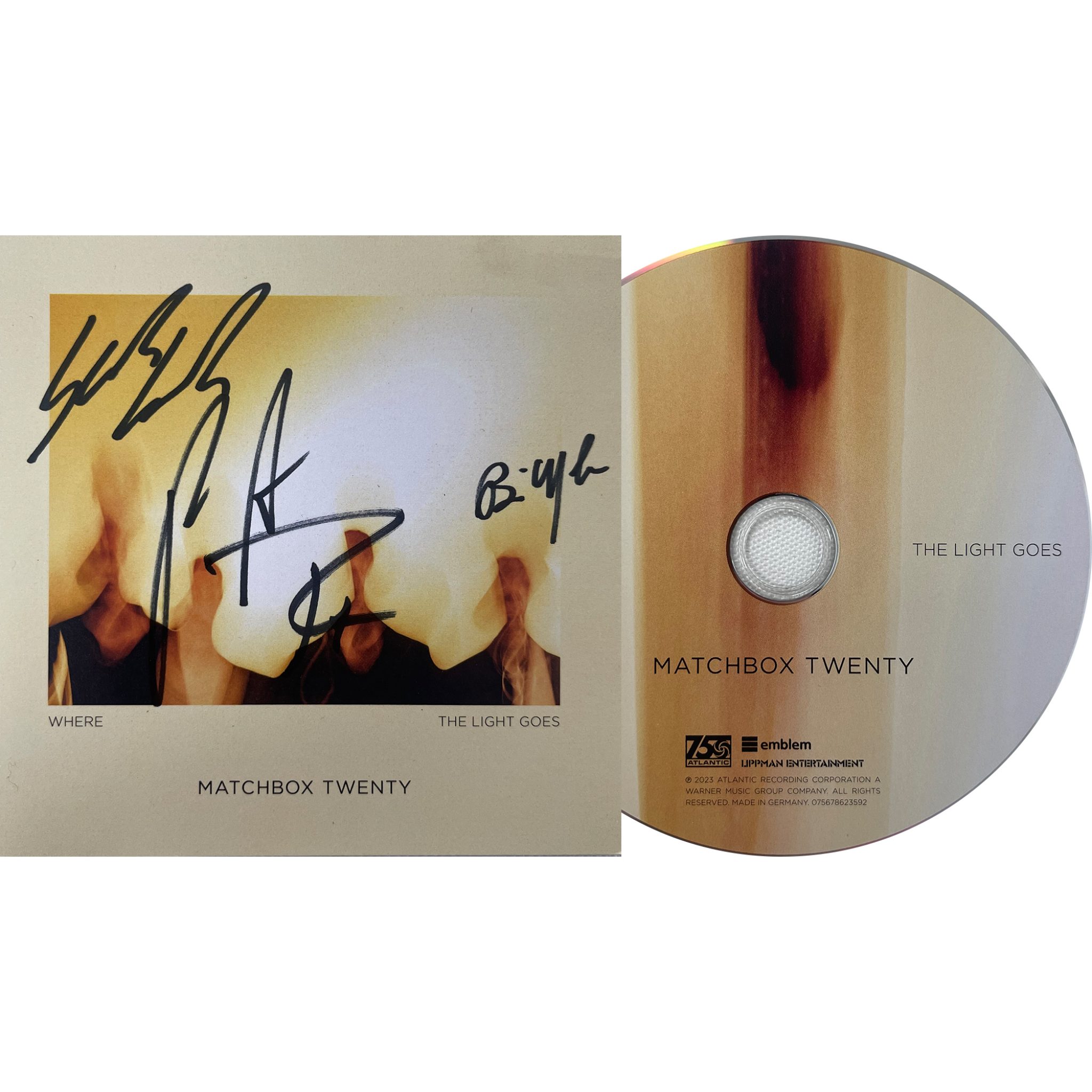 Matchbox 20 Signed & Framed Where The Light Goes CD Cover Deluxe