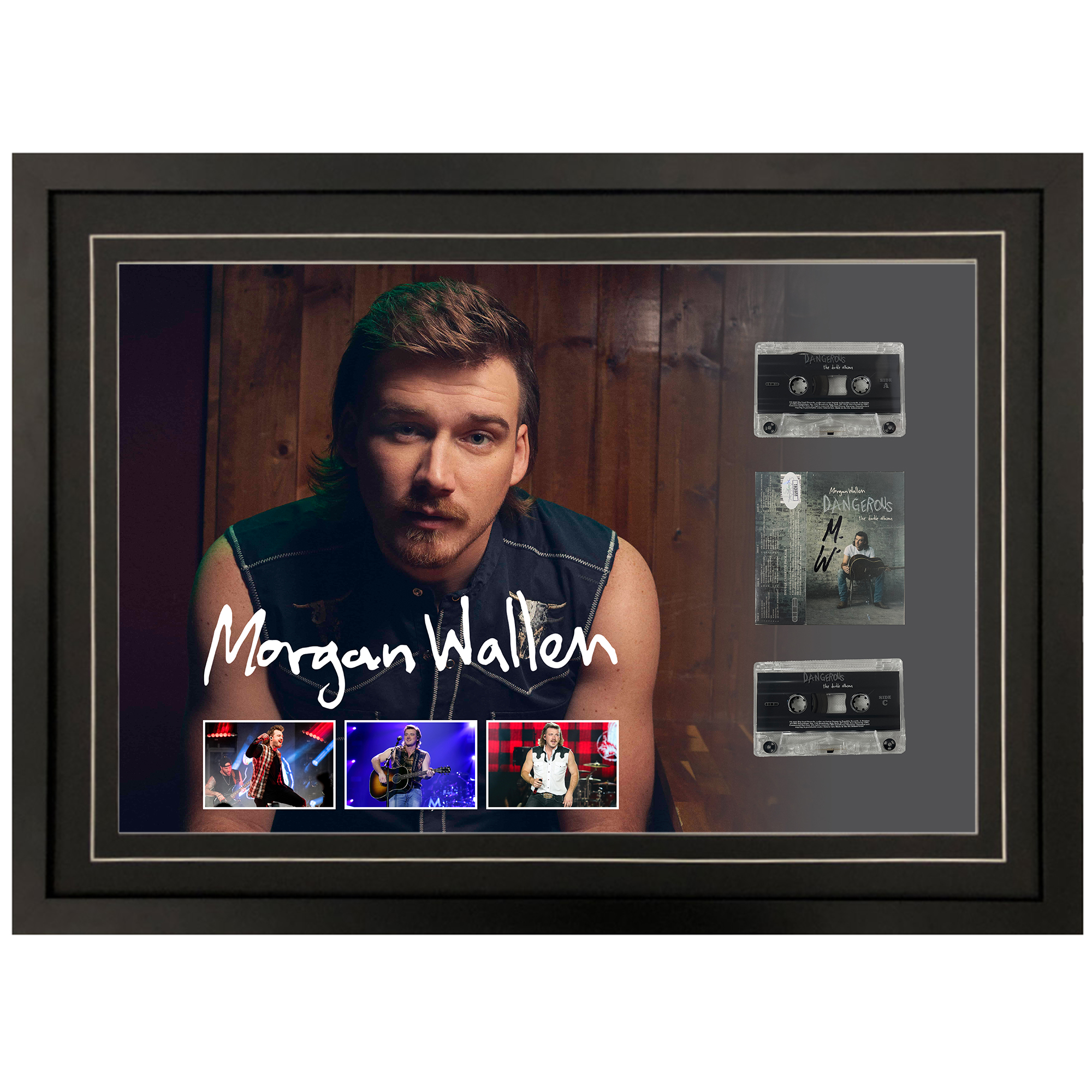 Morgan Wallen – Signed & Framed DANGEROUS Cassette Case Del...