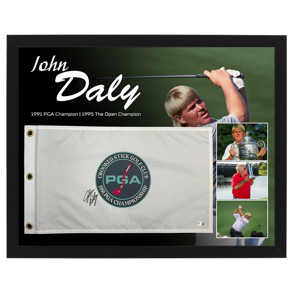 Golf – John Daly Signed & Framed 1991 PGA Championship Pin ...