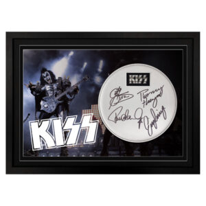 KISS - Signed & Framed Drum Skin/Drum Head