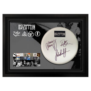 Led Zeppelin - Signed & Framed Drumskin