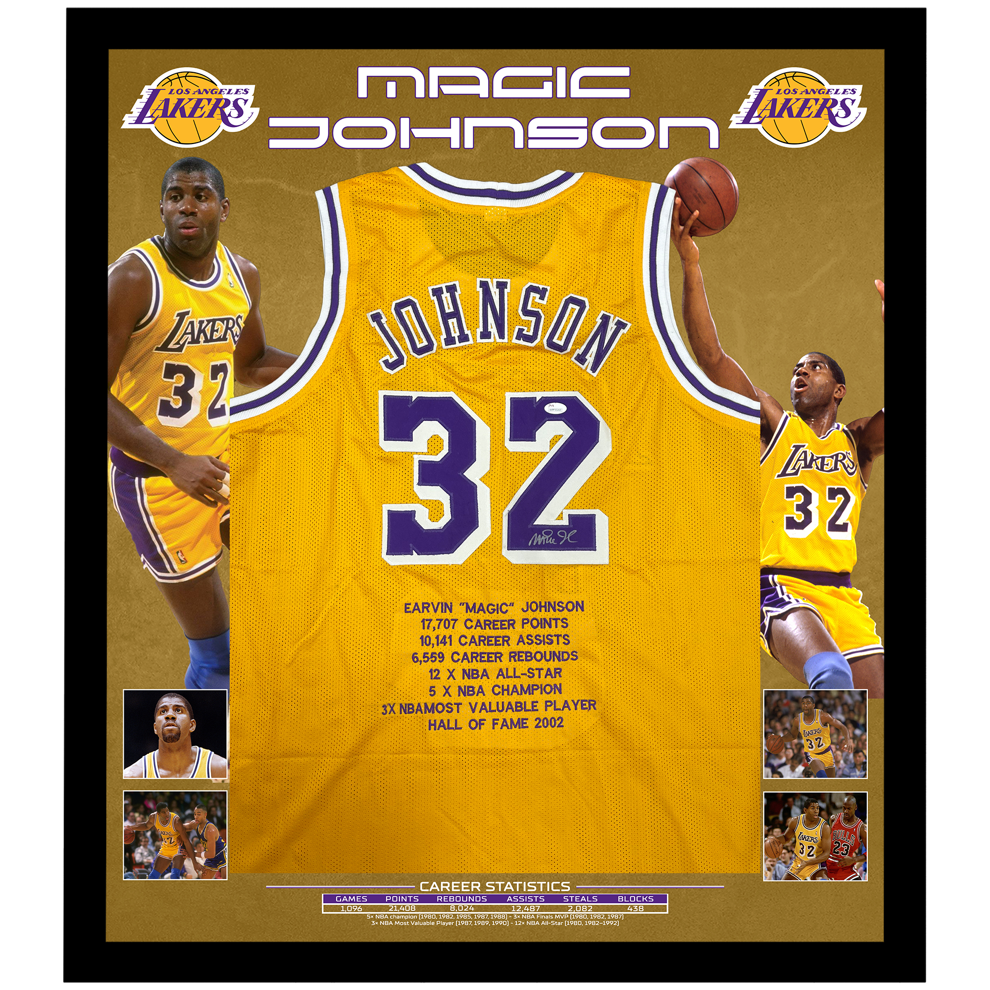 Basketball – Magic Johnson Signed Lakers Jersey (JSA COA)