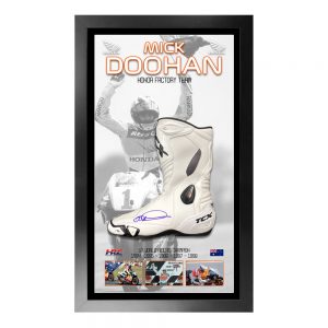 Moto GP - Mick Doohan Signed & Framed Racing Boot