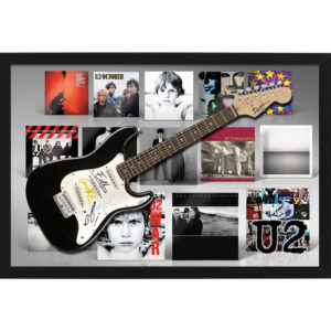 Music – U2 Hand Signed & Framed Full size Guitar