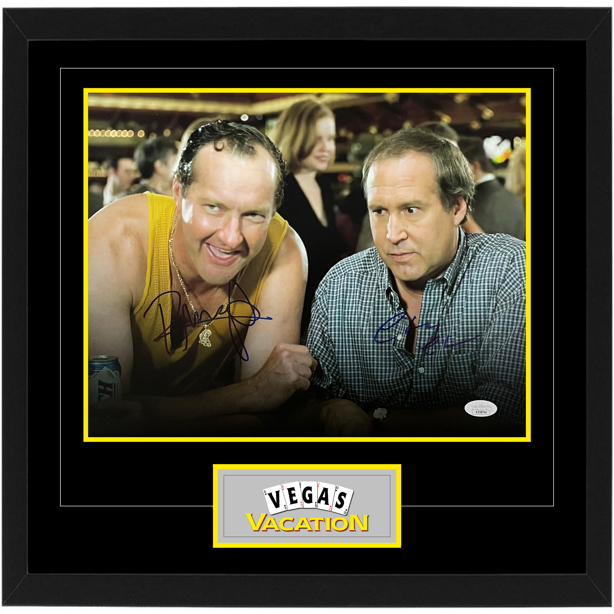 Chevy Chase & Randy Quaid Signed & Framed Vegas Vacation 11&...