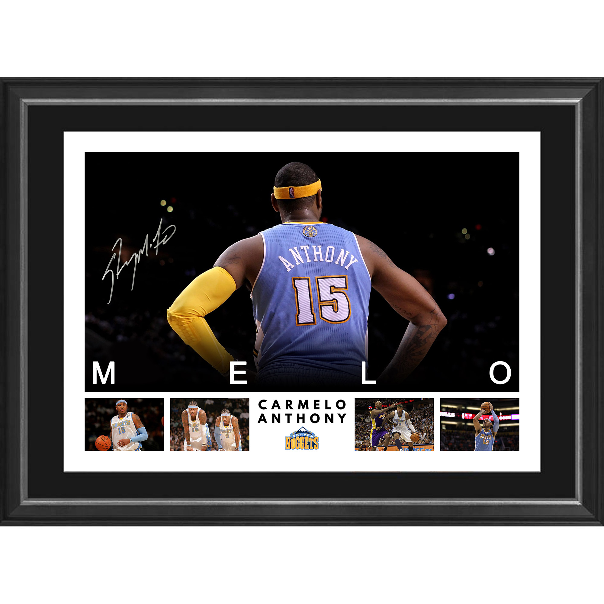 Basketball – Carmelo Anthony Signed & Framed “MELO...