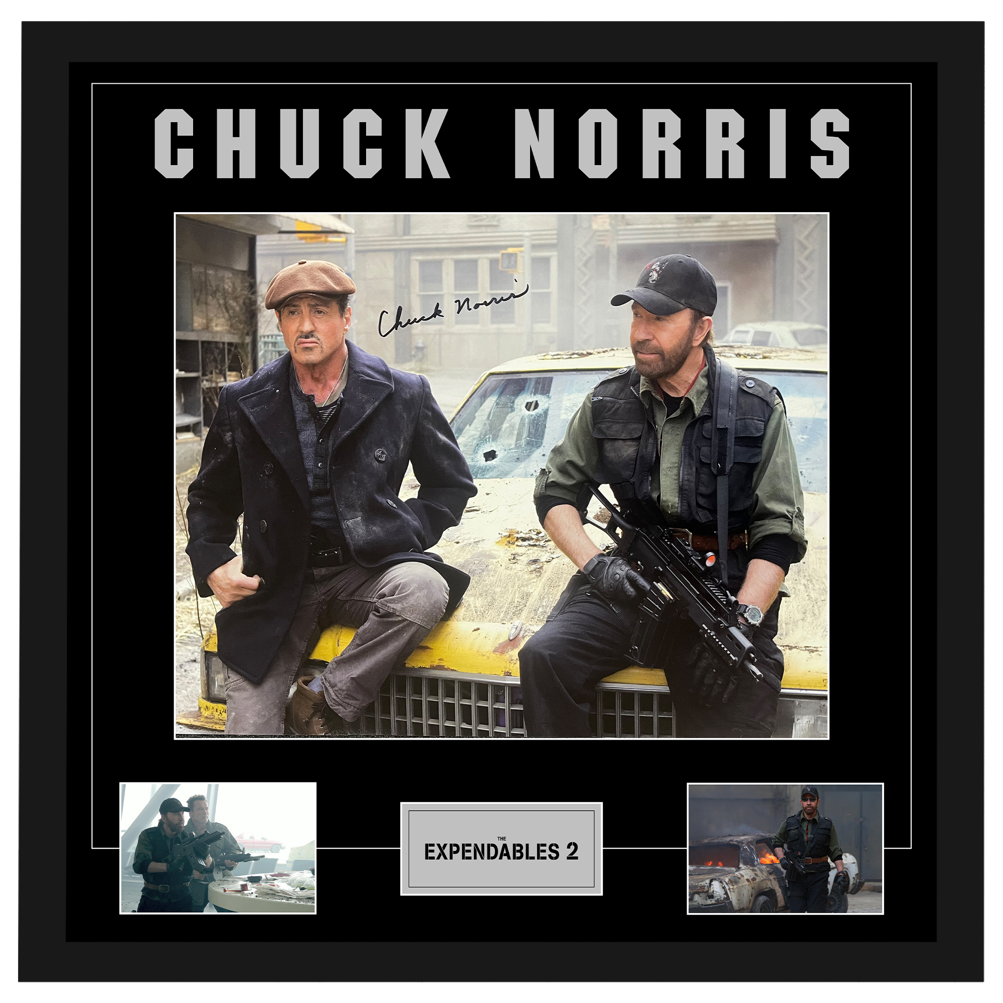 CHUCK NORRIS Signed & Framed “Expendables 2” 16×...