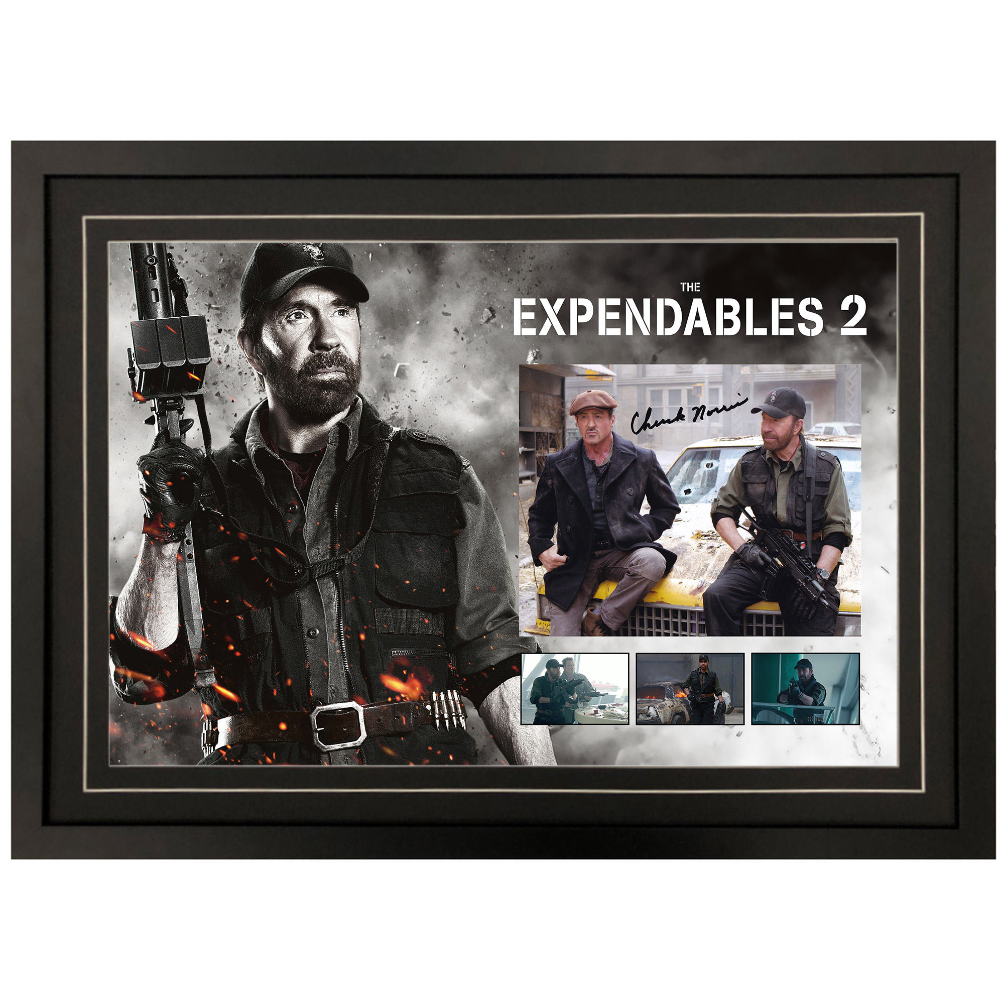 CHUCK NORRIS “The Expendables 2” Signed & Framed 8...