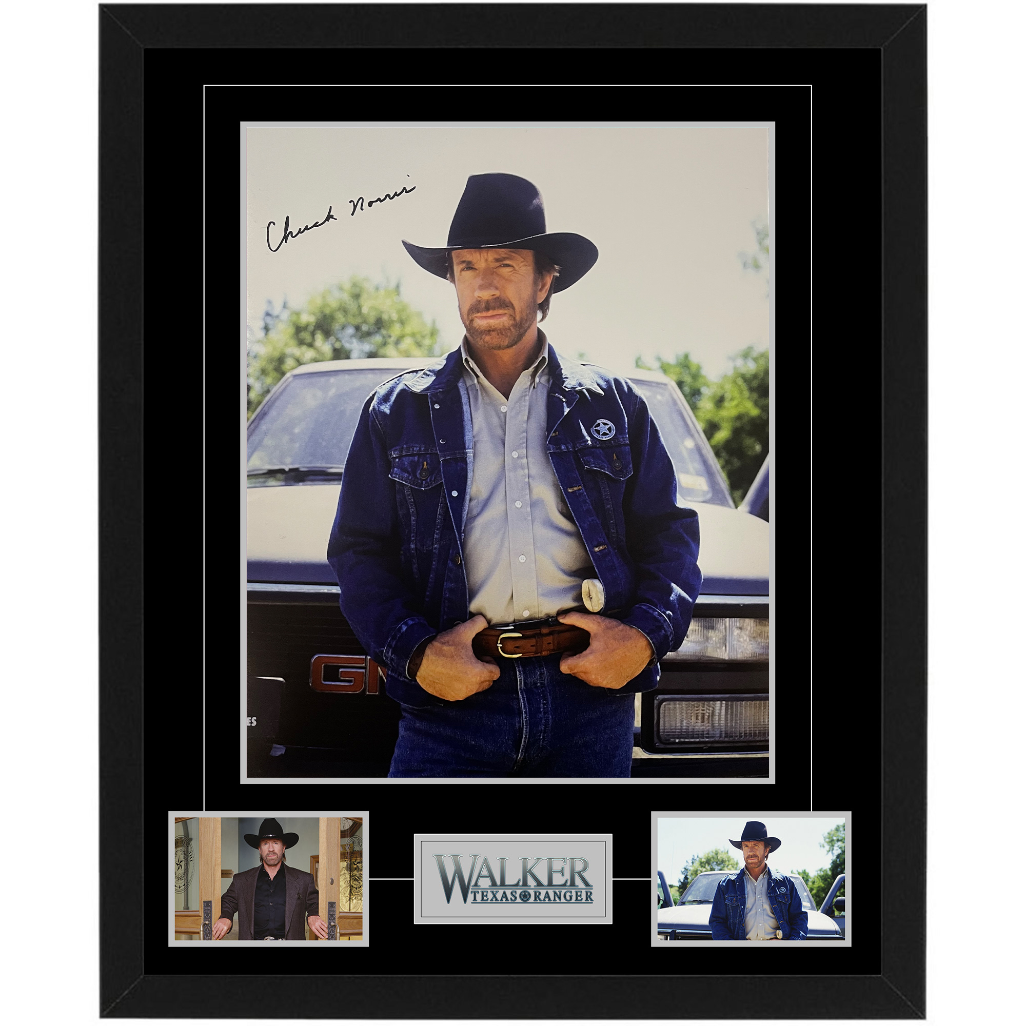 CHUCK NORRIS Signed & Framed “Walker, Texas Ranger” 1...
