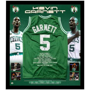 Basketball - Kevin Garnett Signed & Framed Boston Celtics Jersey (Beckett Hologram)