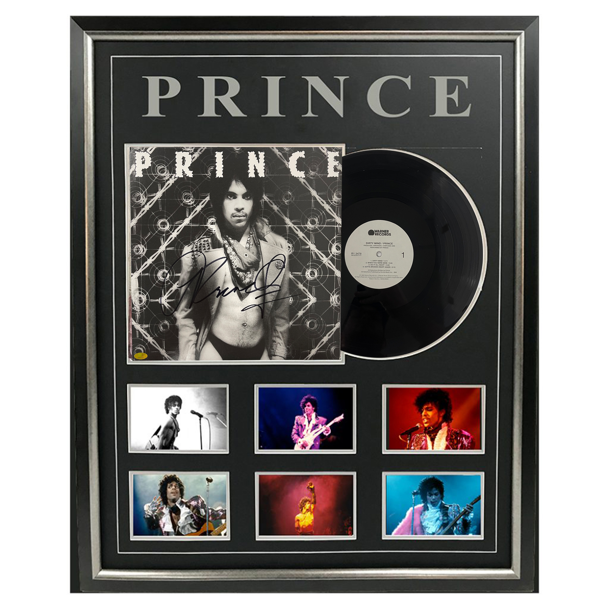 Prince – Dirty Mind Signed & Framed Album Cover (AMA Hologr...
