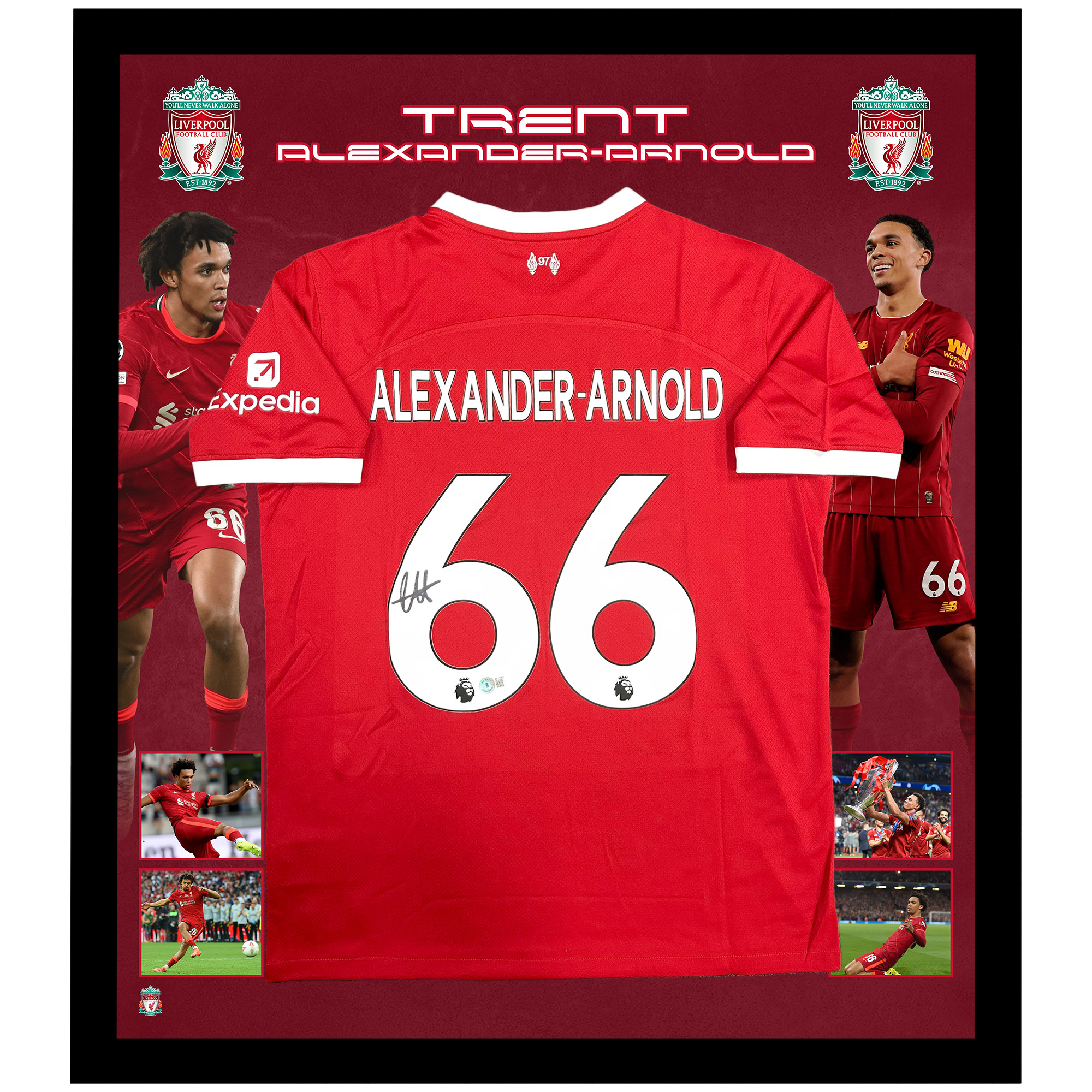 Soccer – Trent Alexander-Arnold Signed & Framed Liverpool Jerse...