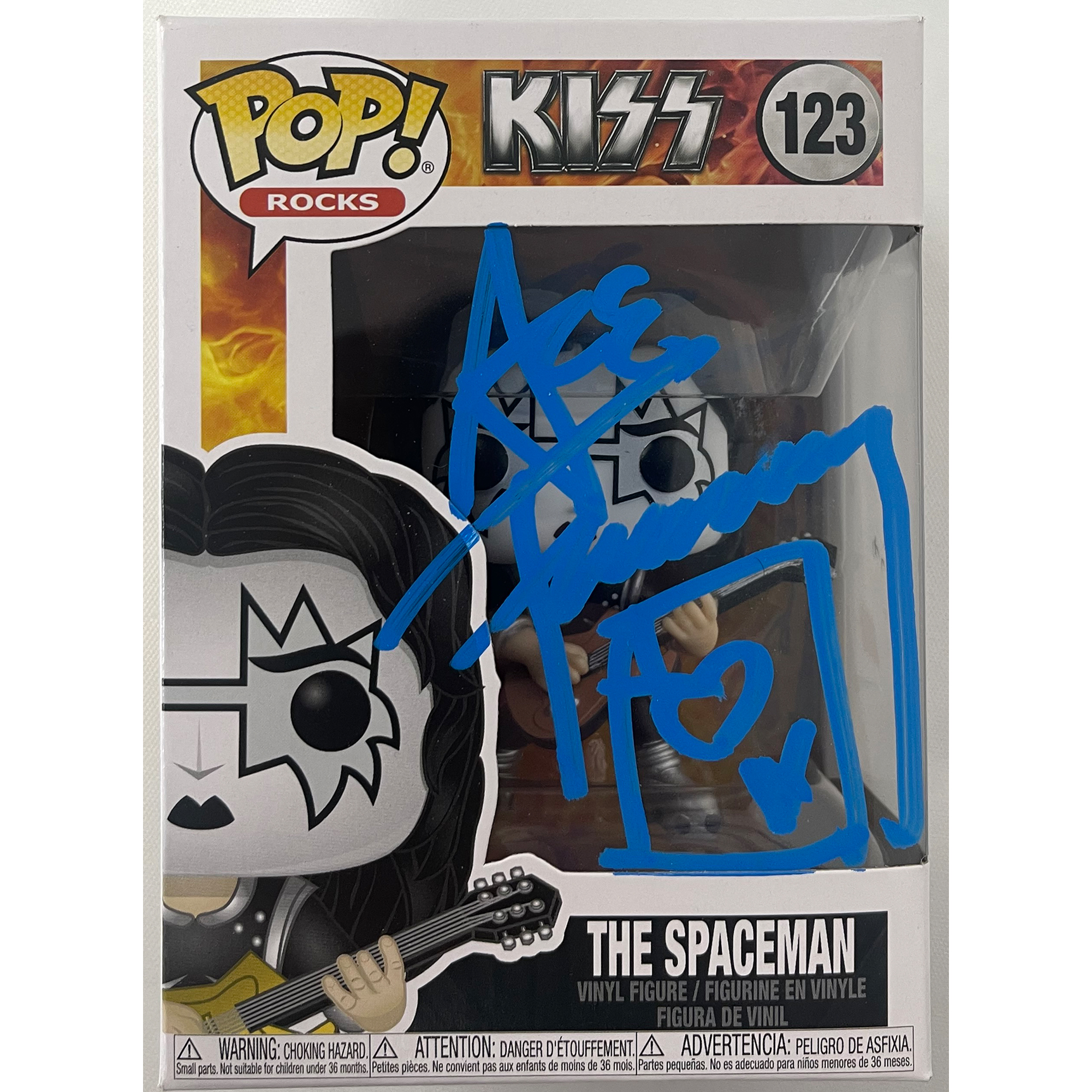 Ace Frehley Signed “KISS” The Spaceman #123 Funko Pop! Vin...
